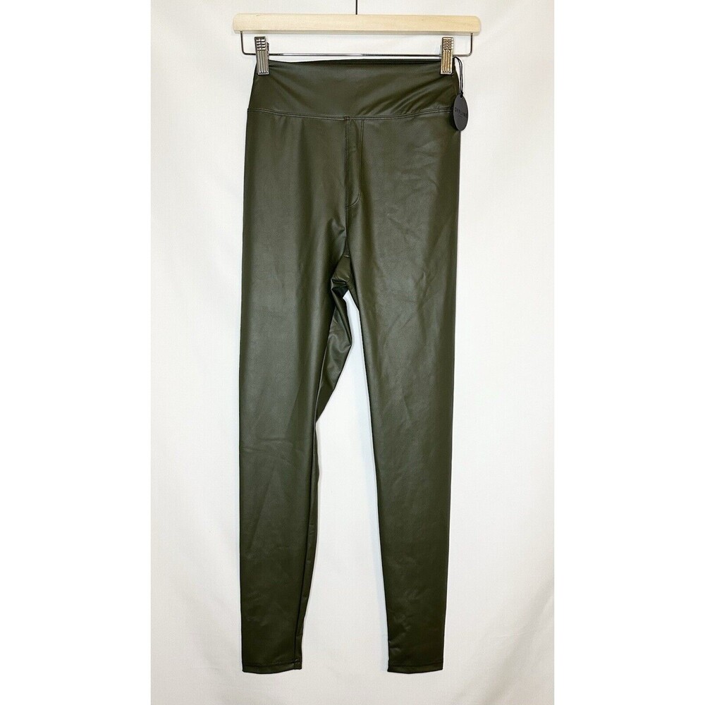 Offline By Aerie Real Luxe Faux Leather Leggings Green Women's MEDIUM‎ NWT